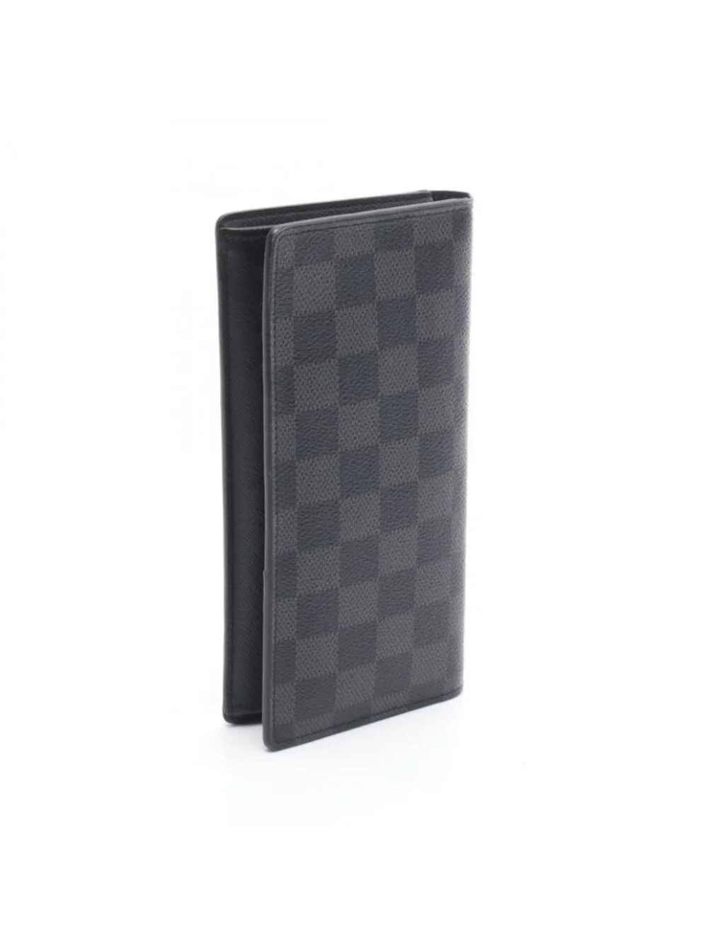 Louis Vuitton Bifold Wallet Portefeuille Brazza Damier Graphite Leather